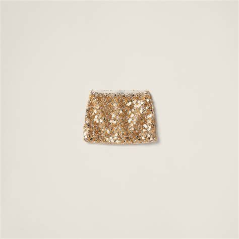 miu miu silk set|Sand Beige Silk and wool skirt .